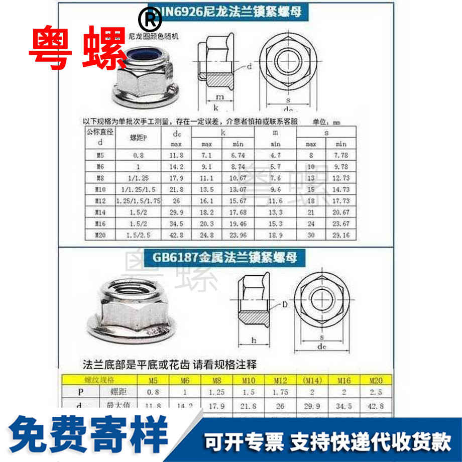 加工尼龍法蘭自鎖螺母