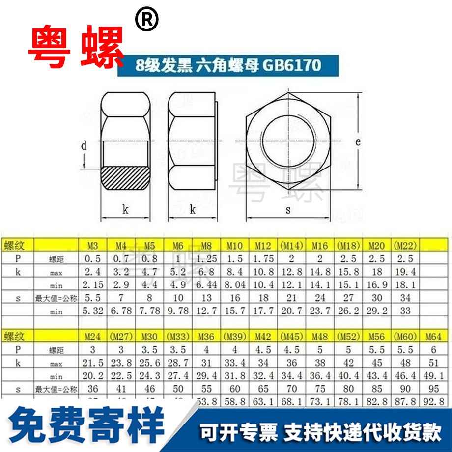 生產高強度靜安六角螺帽細牙