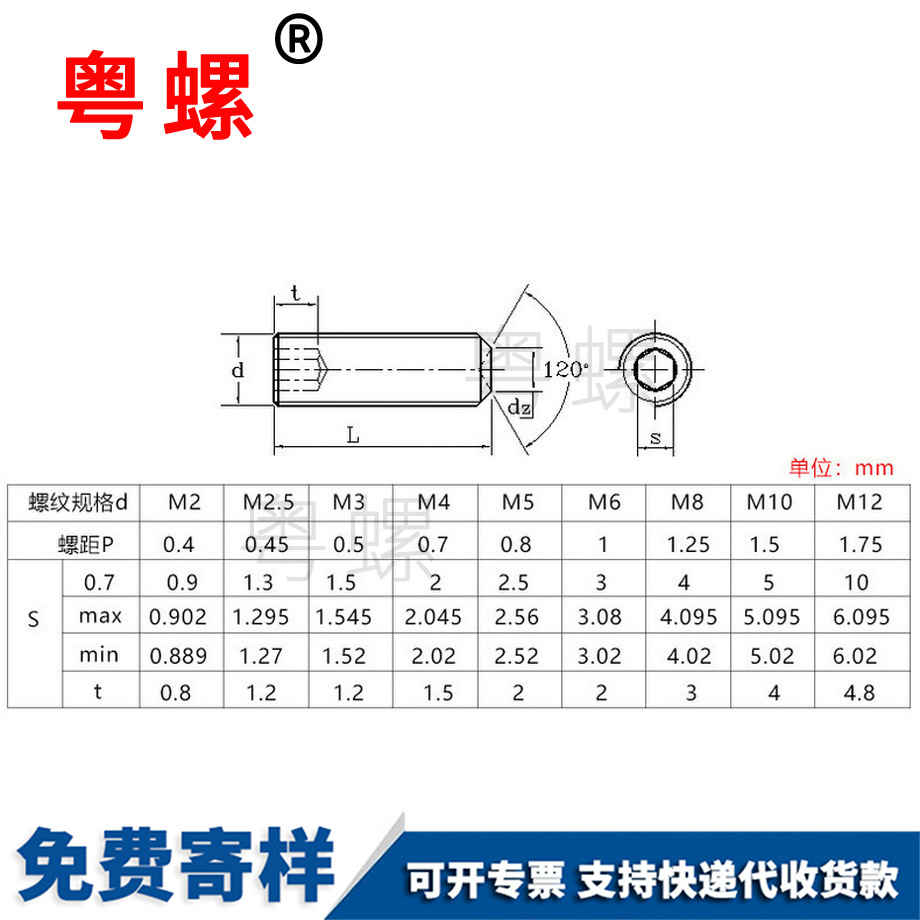 平端凹巫溪端巫溪緊定螺絲