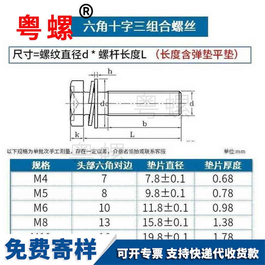 供應(yīng)鐵六角徐匯三組合螺絲